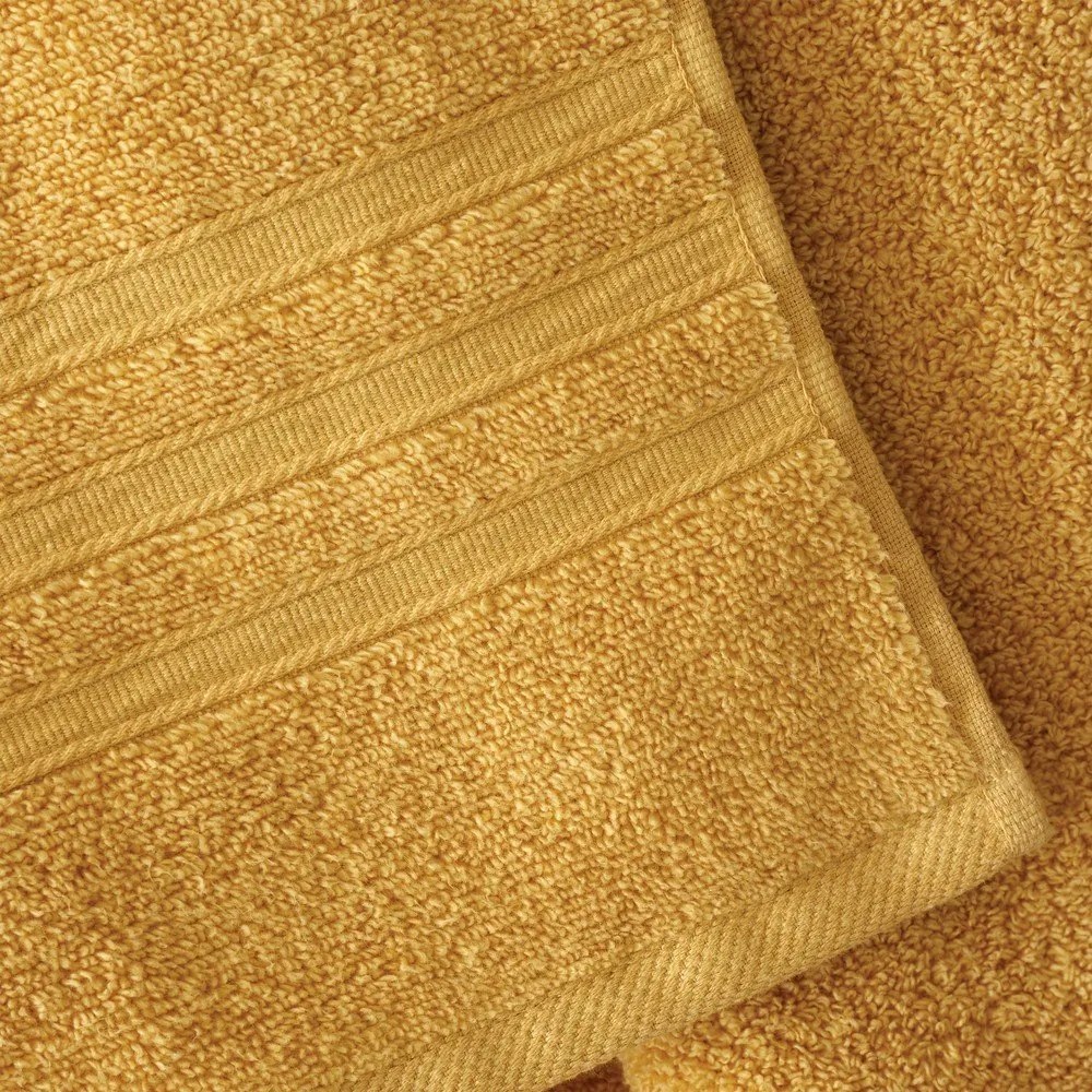Żółte bawełniane ręczniki kąpielowe frotte zestaw 2 szt. 90x140 cm Zero Twist – Catherine Lansfield