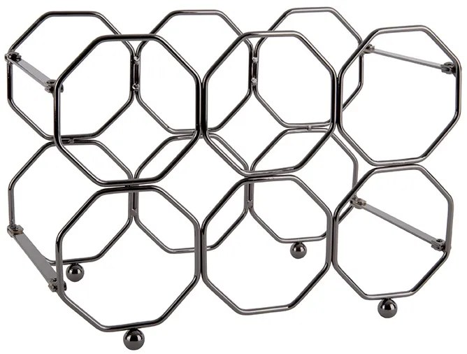 Stojak na wino HONEYCOMB, na 6 butelek, 31 x 22 x 16,5 cm