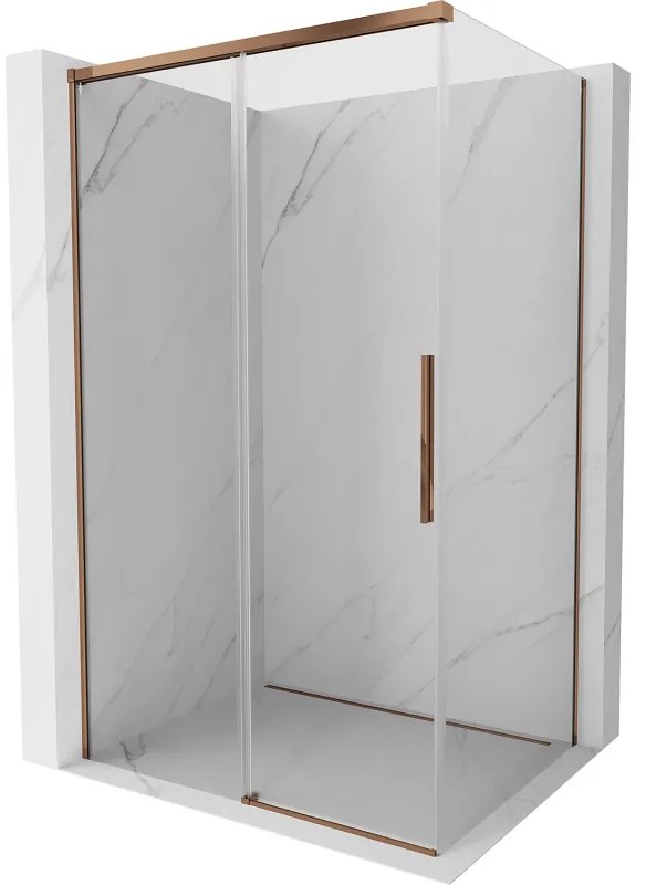 Mexen Rox kabina prysznicowa rozsuwana 135 x 95 cm, transparent, różowe złoto - 8C2-135-095-60-00
