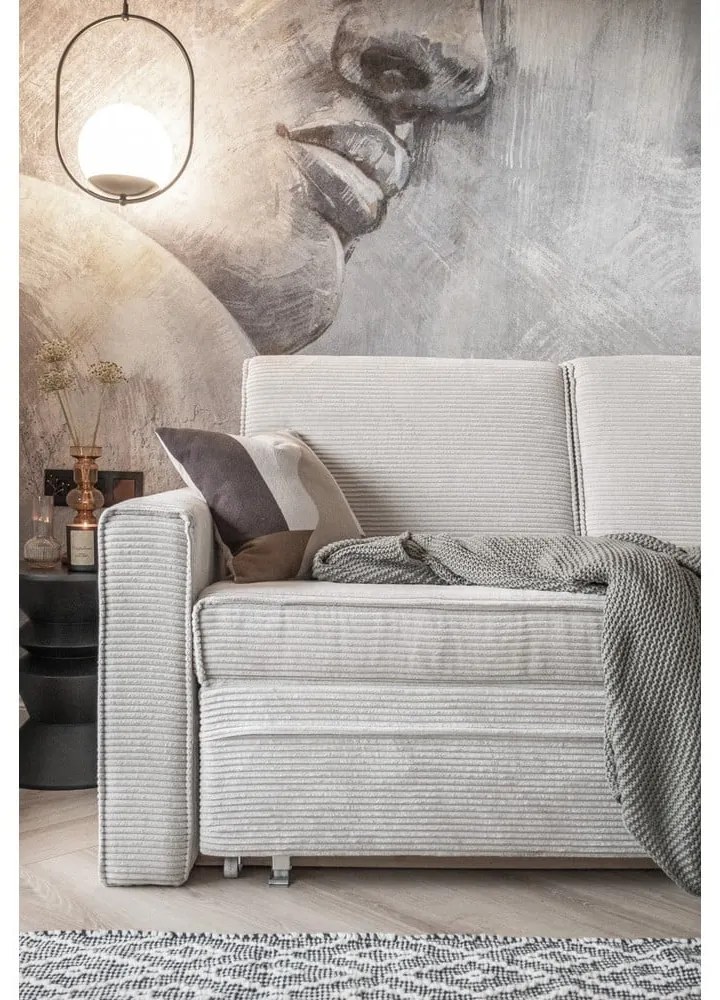 Biała rozkładana sofa 168 cm Lucky Lucy – Miuform