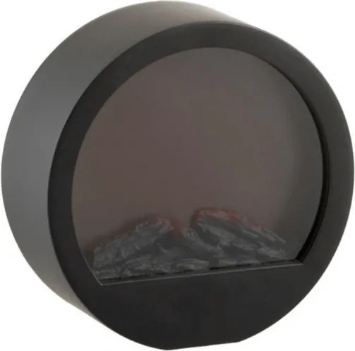 Dekoracja LED okrągły kominek COZY WARM 35x34,5 cm, czarny.