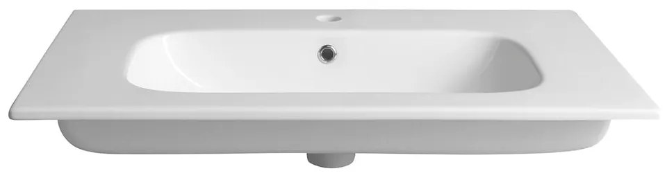 Biała ceramiczna umywalka 81x46,5 cm Piedra – Sapho