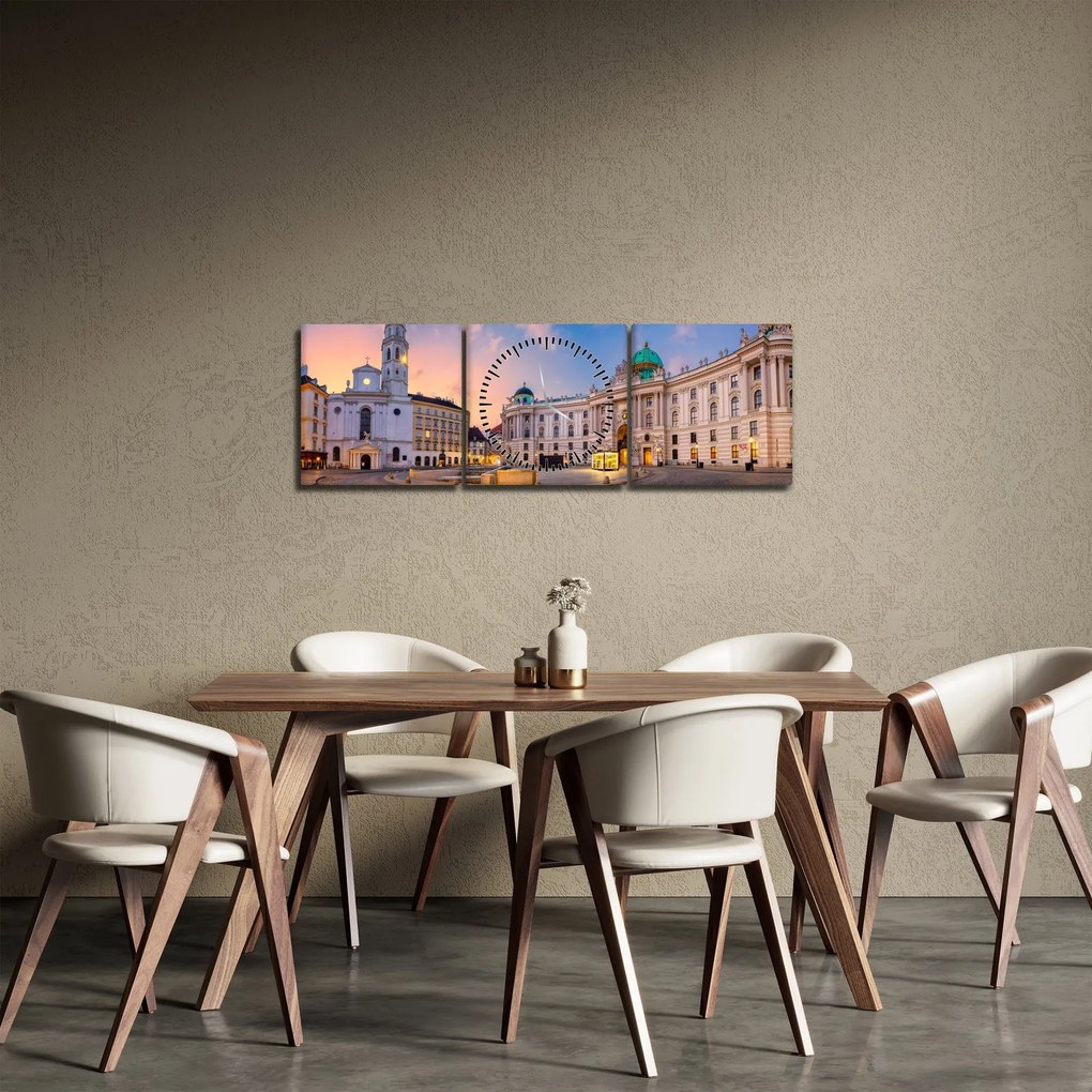Obraz - Austria, Wiedeń (z zegarem) (90x30 cm)