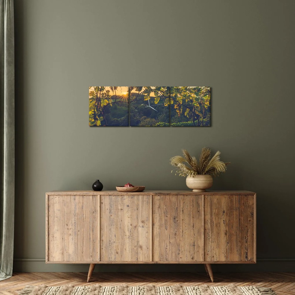 Obraz - Winnica (z zegarem) (90x30 cm)