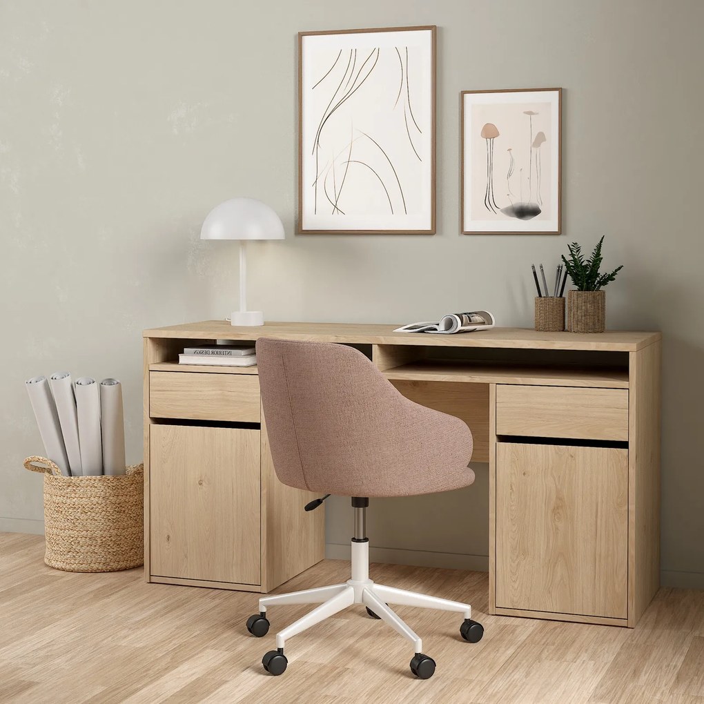 Biurko z kontenerkami Function Plus 149 cm jackson hickory