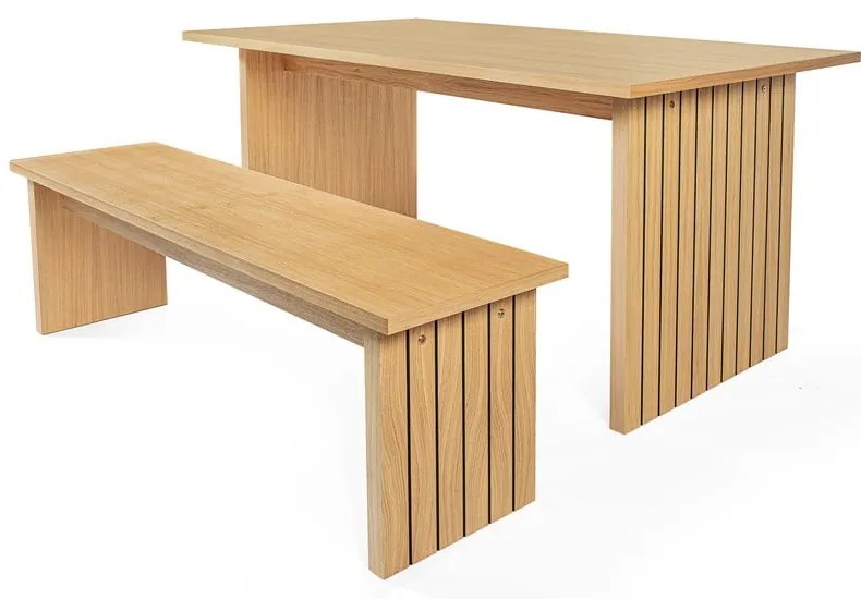 Stół z blatem w dekorze dębu 90x160 cm Stripe – Woodman