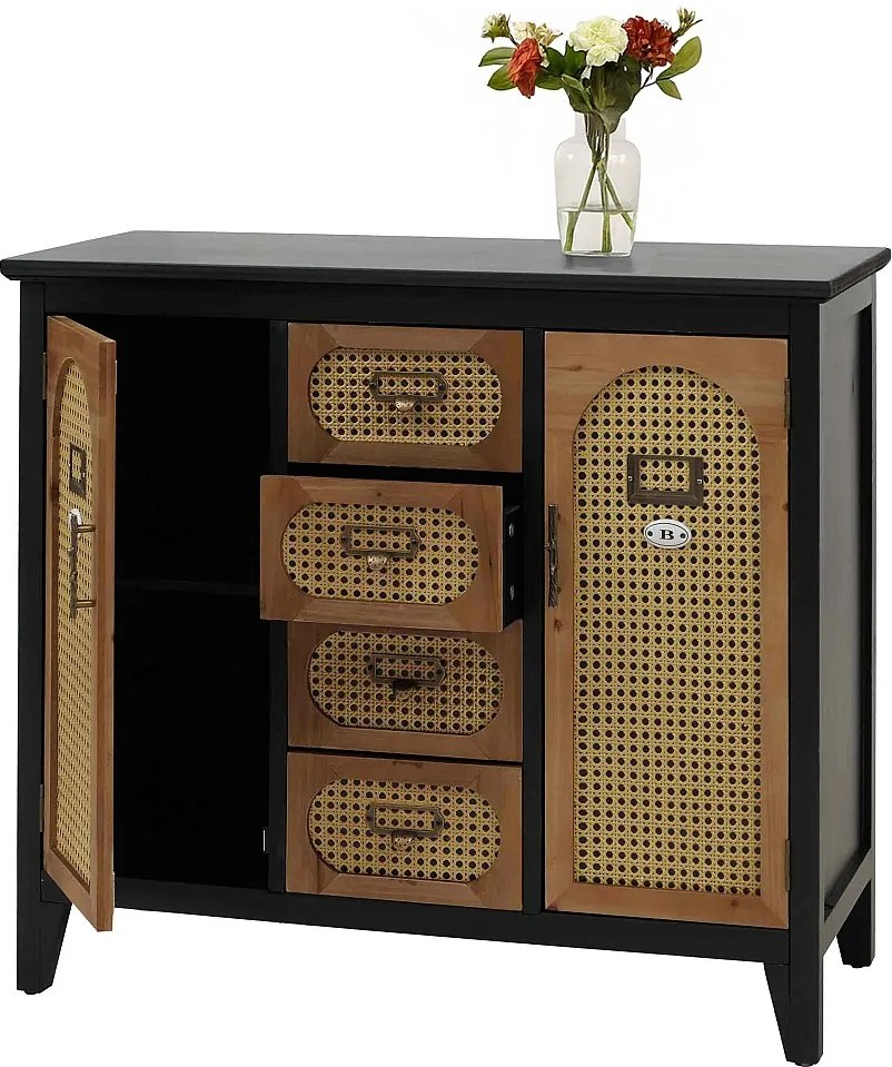 Komoda aptekarska MCW-O63,  korpus czarny