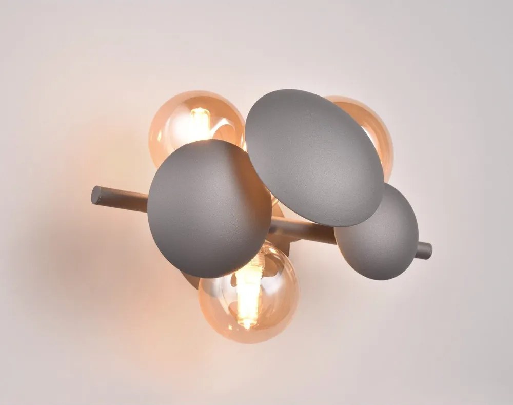 Kinkiet w szaro-złotym kolorze Bubble – Trio Select