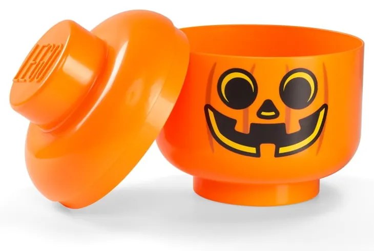 Pomarańczowe pudełko do przechowywania LEGO® Pumpkin Head L