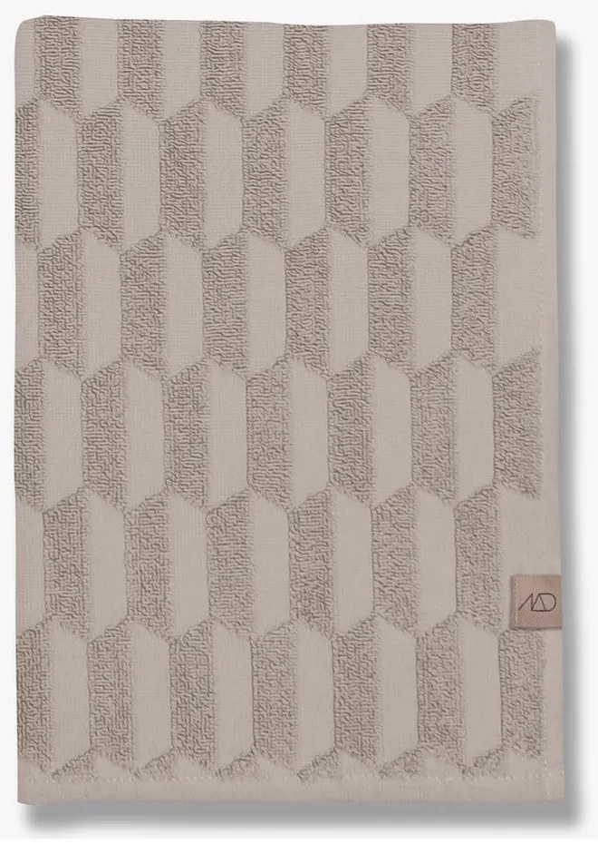 Beżowy bawełniany ręcznik 50x95 cm Geo – Mette Ditmer Denmark