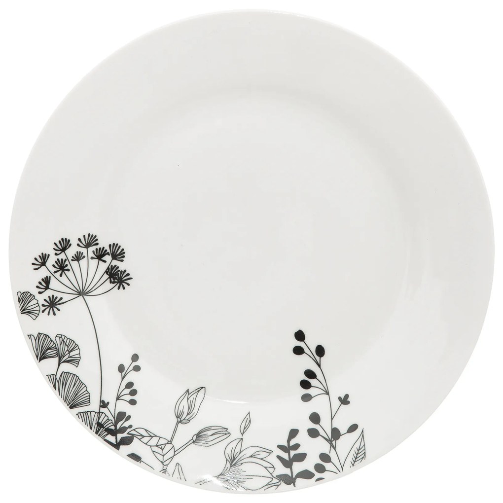 Porcelanowa zastawa dla 6 osób WHITE FLORAL, 18 elementów
