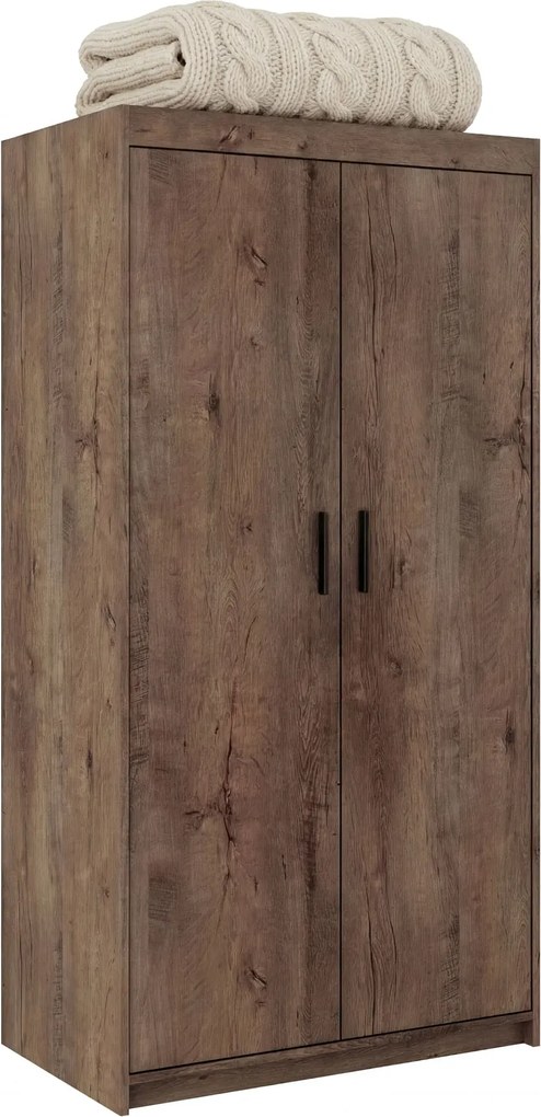 Szafa na ubrania z drążkiem i półkami dąb lefkas Z6-S99