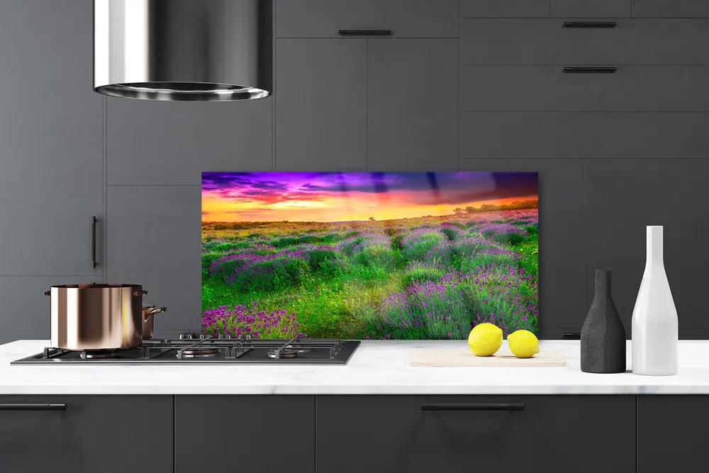 Panel Szklany do Kuchni Bezkres Zielonej Łąki