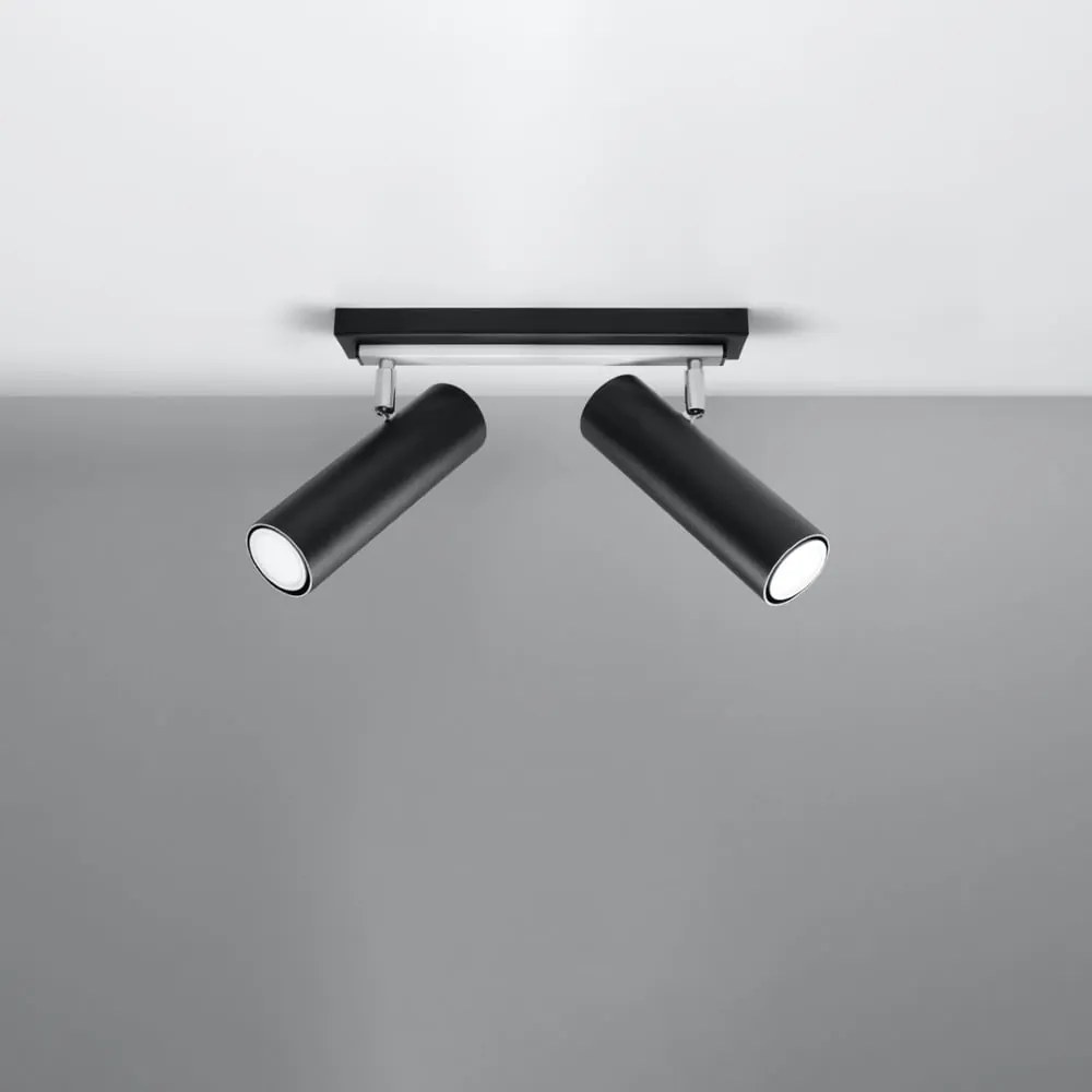 Czarna lampa sufitowa 6x30 cm Mira – Nice Lamps