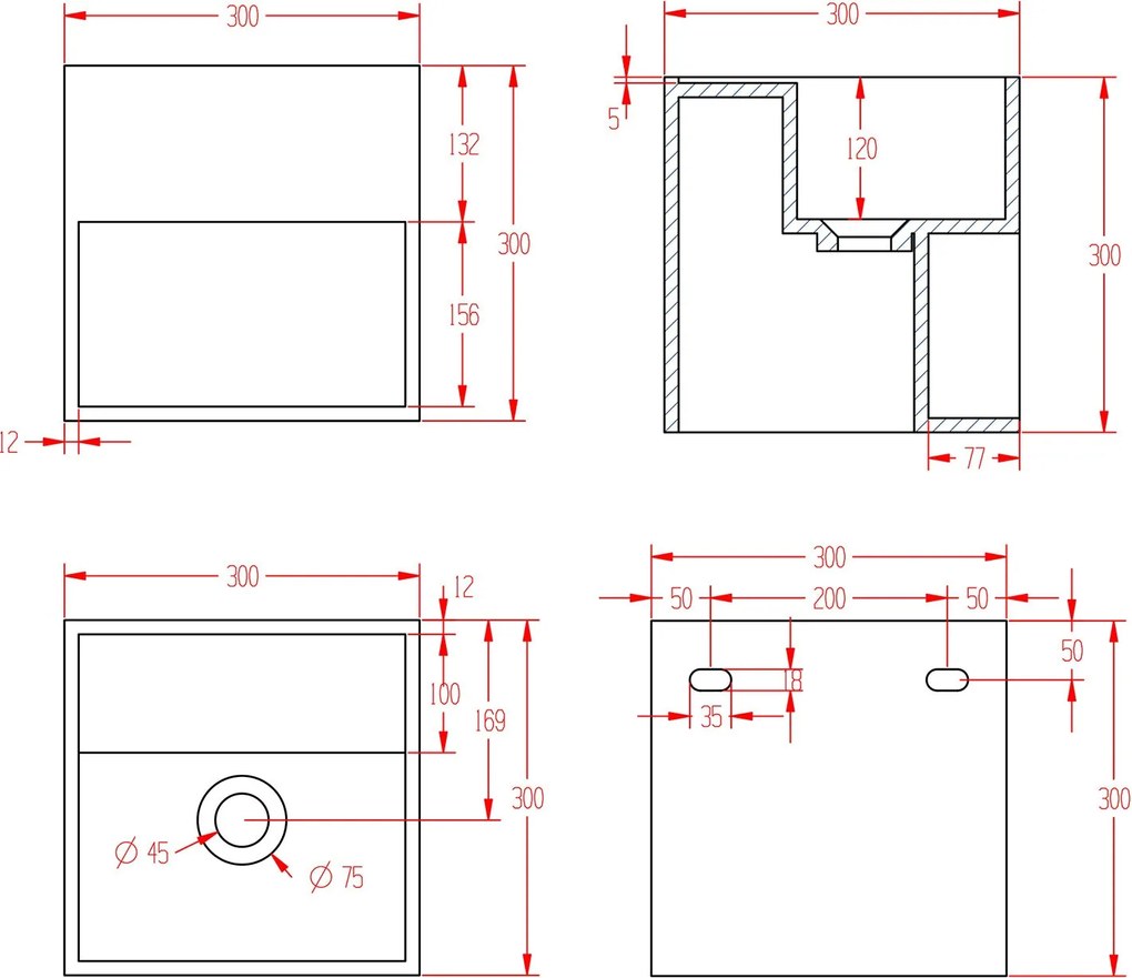 Umywalka ścienna TWG31
