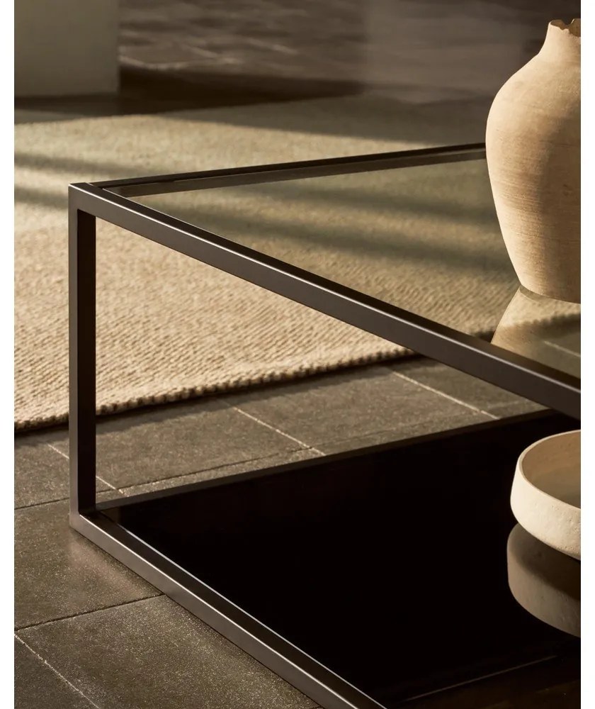Czarny stolik Kave Home Green Hill, 110x60 cm