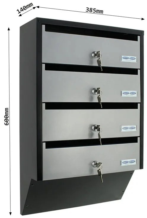 Modułowa skrzynka pocztowa na listy DEPOT 4