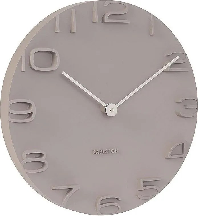 Zegar ścienny On The Edge - Ciepły szary - Ø42cm