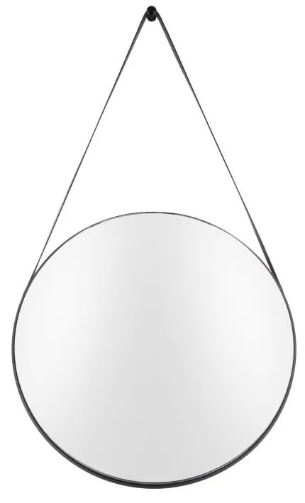 Lustro ścienne z czarną ramą PT LIVING Balanced, ø 47 cm