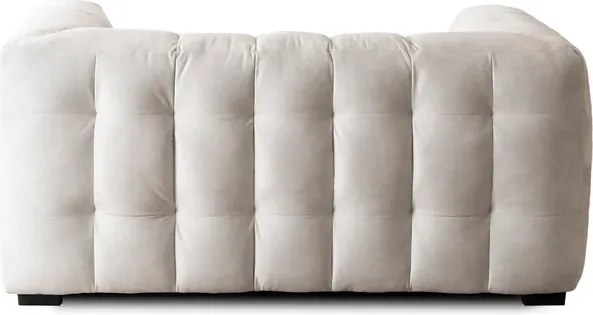 Sofa MODERNO 2S Dwuosobowa Kremowa Welurowa Glamour