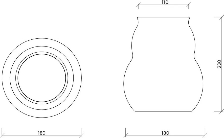 Biały szklany ręcznie wykonany wazon (wysokość 22 cm) Dam – noo.ma