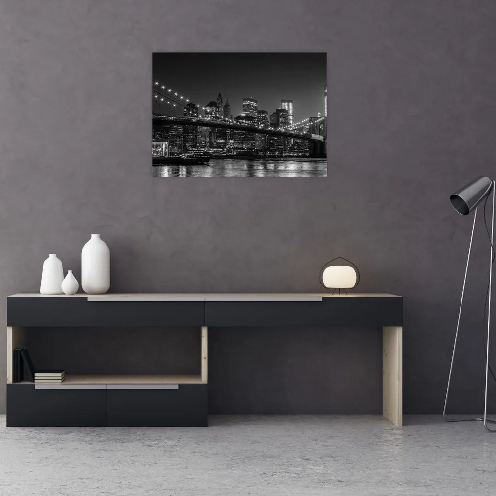 Obraz mostu Brooklyn Bridge w Nowym Jorku (70x50 cm)
