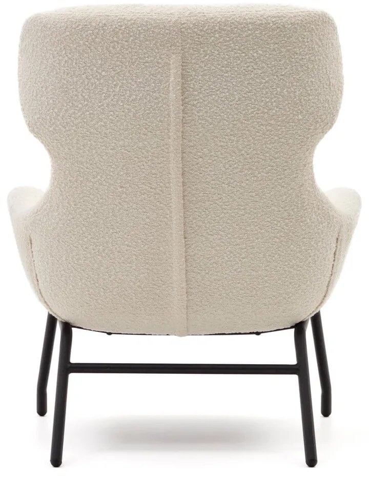 Kremowy fotel z materiału bouclé Belina – Kave Home