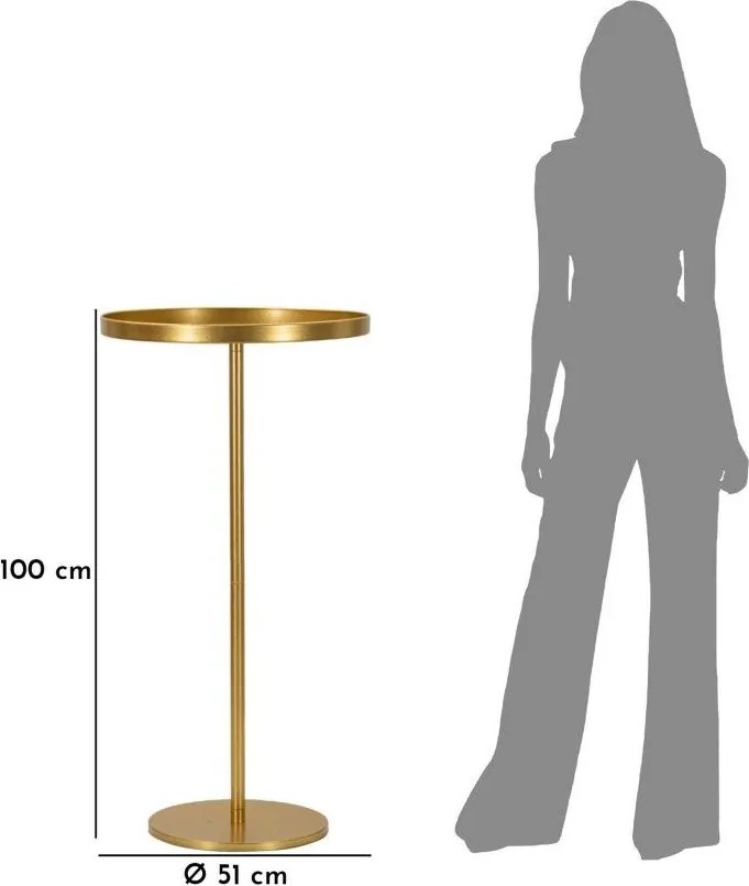 Metalowy okrągły stolik ø 51 cm Doha – Mauro Ferretti