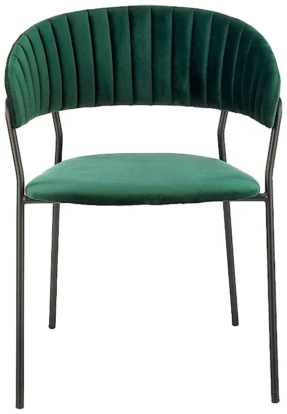 Zielone butelkowe metalowe krzesło E2-T19