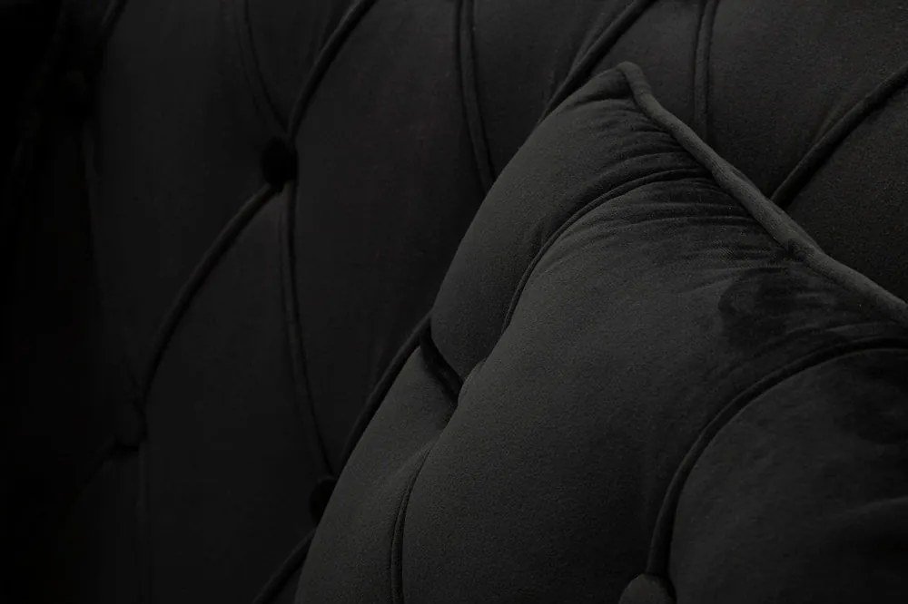 Czarna aksamitna sofa 130 cm Budapest – Mauro Ferretti