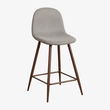 Zestaw 2 Wysokich Stołków Glamm Ciemne Drewno & ↑65 Cm & Concrete - Sklum