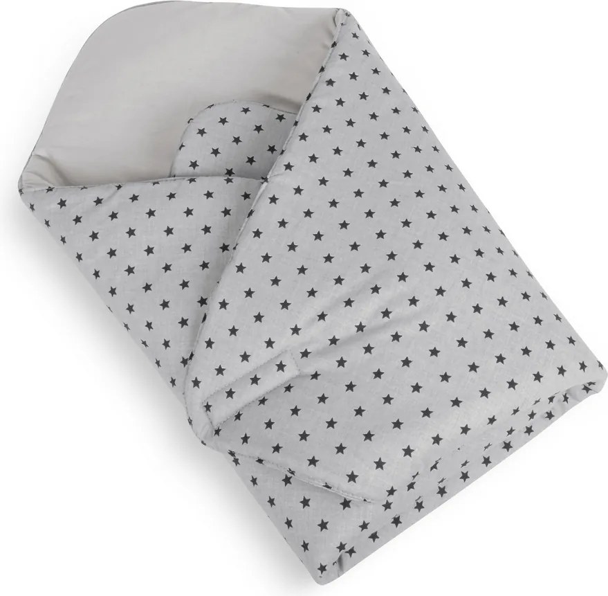 Bellatex Rożek dziecięcy Gwiazdki szary, 75 x 75 cm