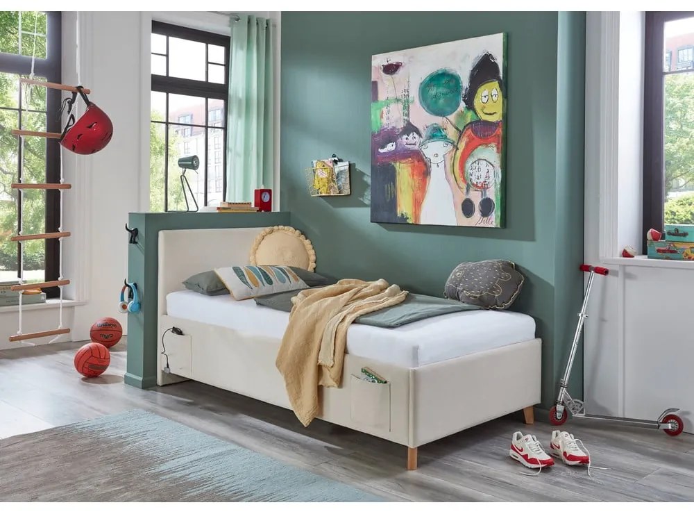Beżowe łóżko dziecięce ze schowkiem 140x200 cm Cool – Meise Möbel