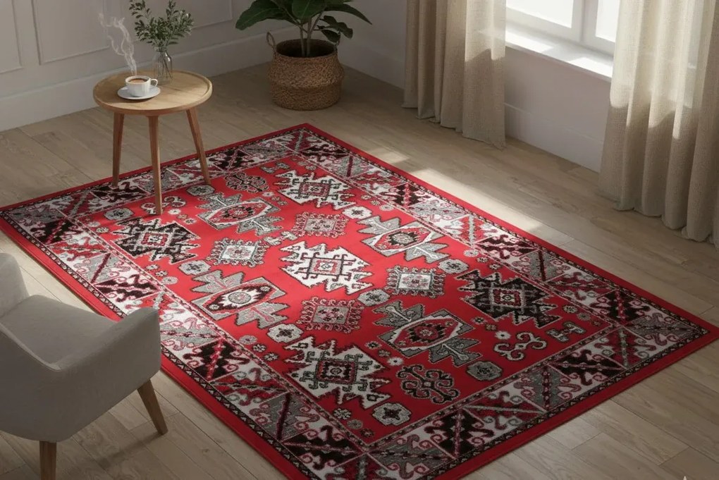 Czerwony dywan rustykalny W5-S99