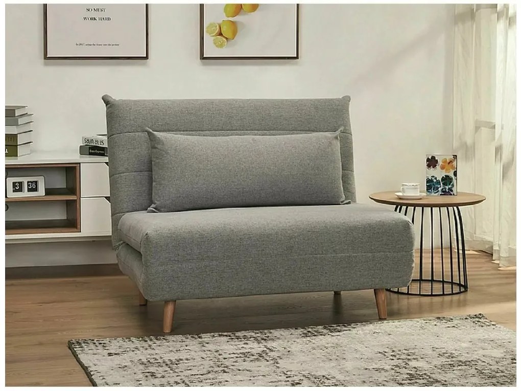 Szary rozkładany fotel SPIKE