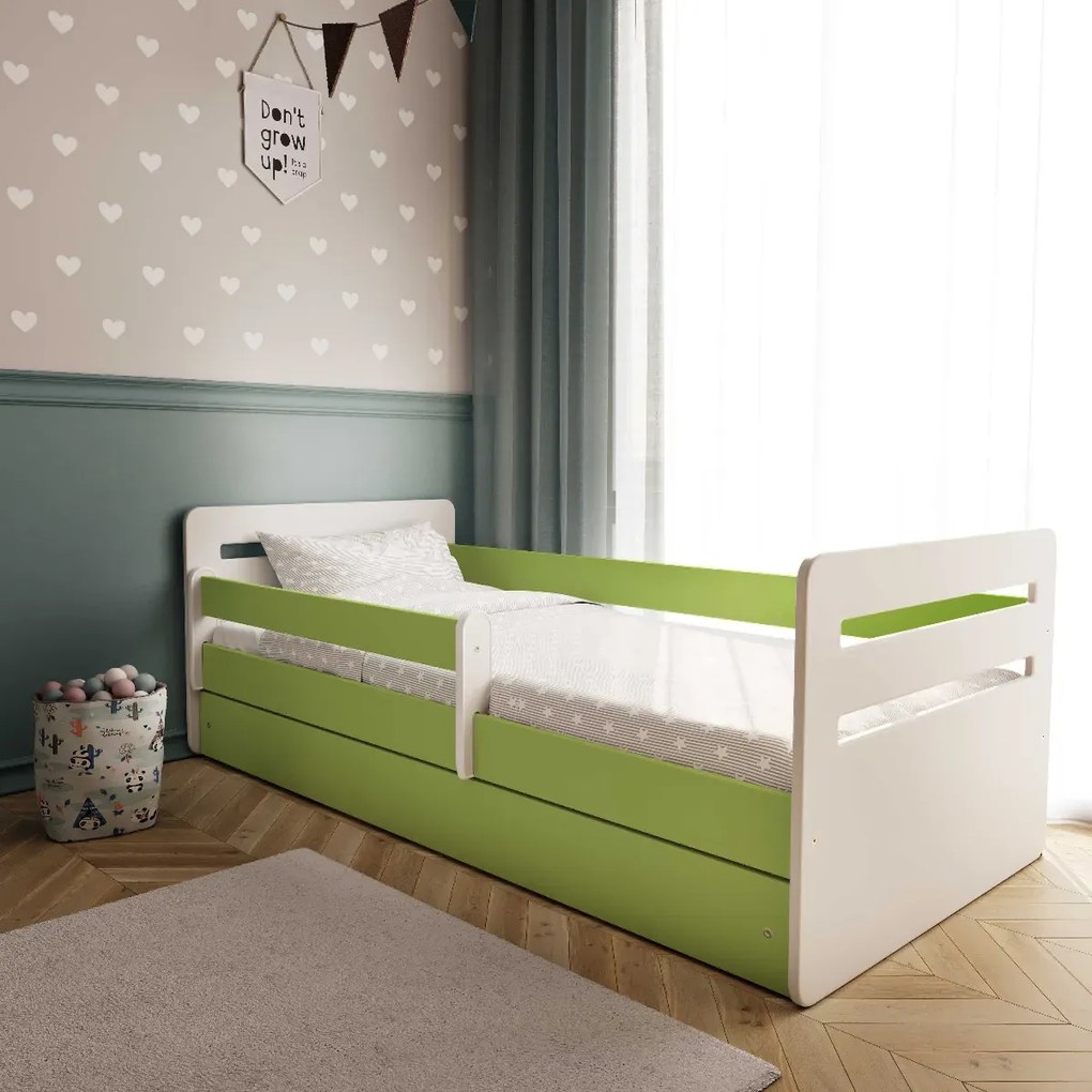 Łóżko dziecięce TOMI 160x80 zielone KOCOT KIDS