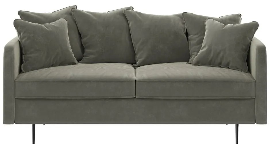 Beżowa aksamitna sofa Ghado Esme, 176 cm