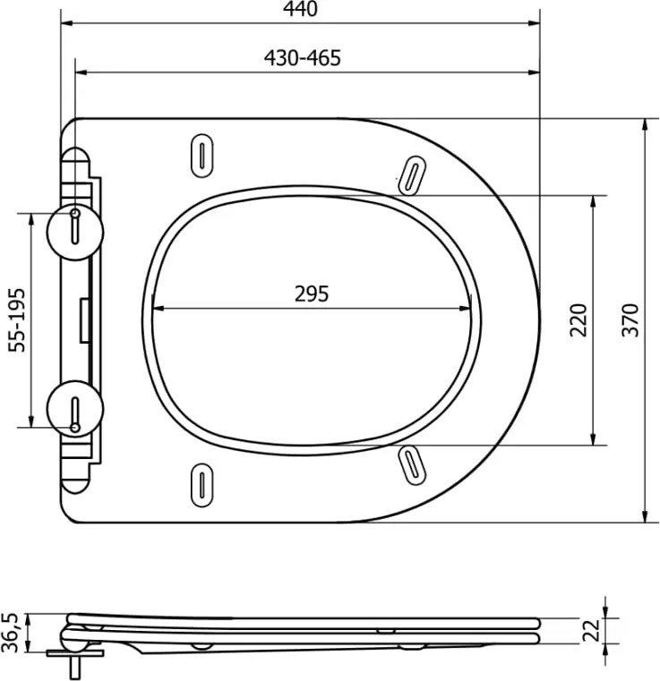 Mexen deska wolnoopadająca slim, duroplast, czarna mat - 39100185