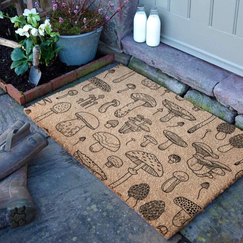 Wycieraczka z włókna kokosowego 40x60 cm Mushrooms – Artsy Doormats