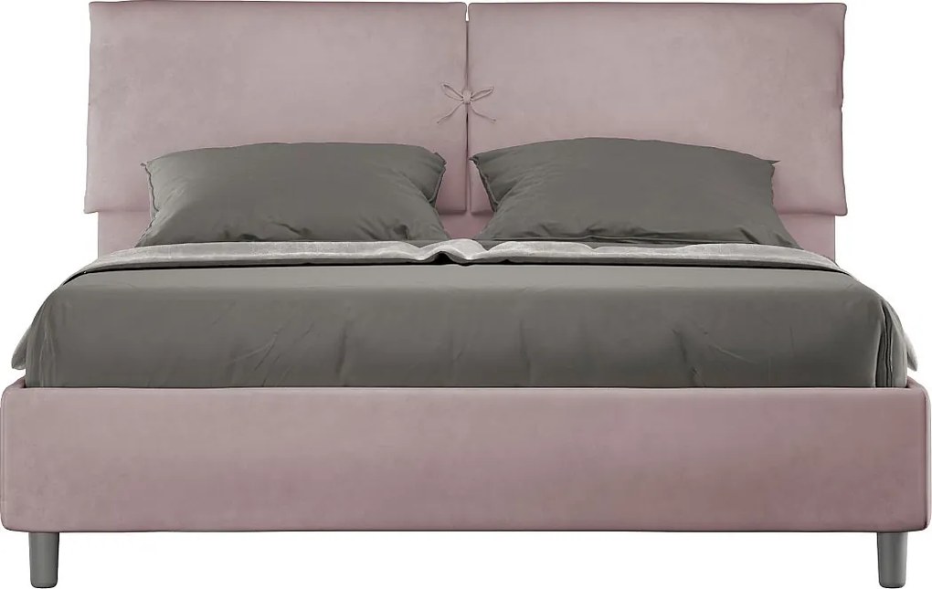 Łóżko bez stelaża tapicerowane 160x190 microfibra Kolor lawendy Mados