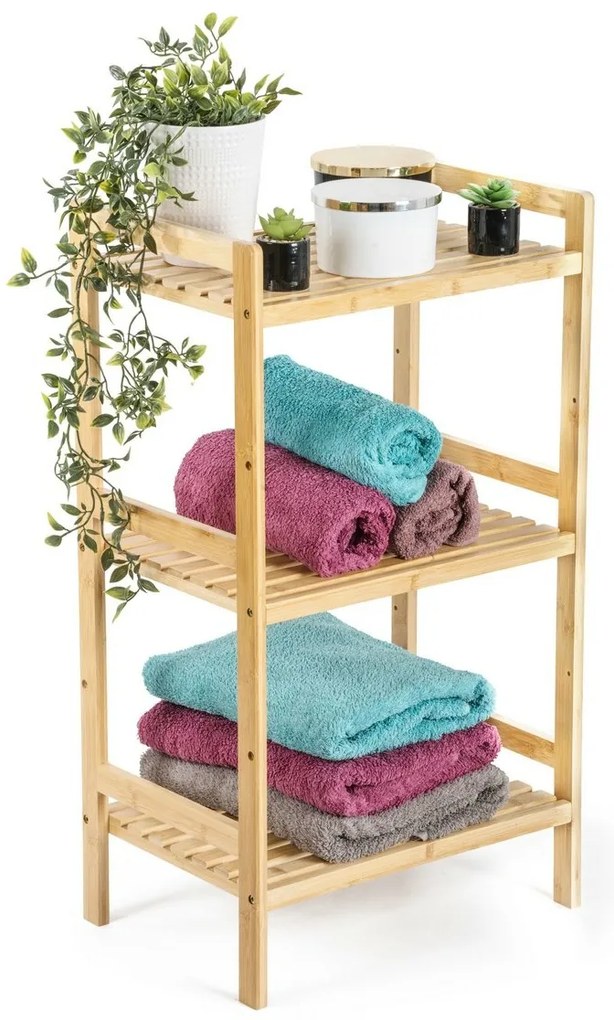 G21 Regał bambusowy, 3 półki, 3 piętra