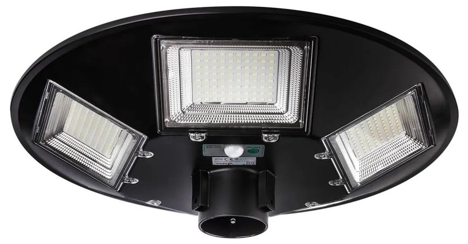 LED Solarna lampa uliczna z czujnikiem LED/22W/6V 6500K IP65 czarny + pilot