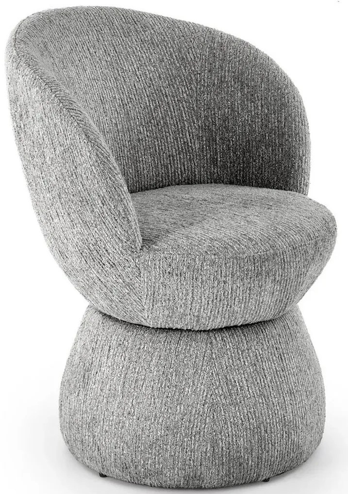 Szare tapicerowane krzesło obrotowe K8-H39