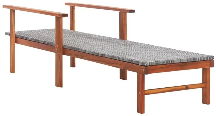 Drewniany leżak szary L3-K57