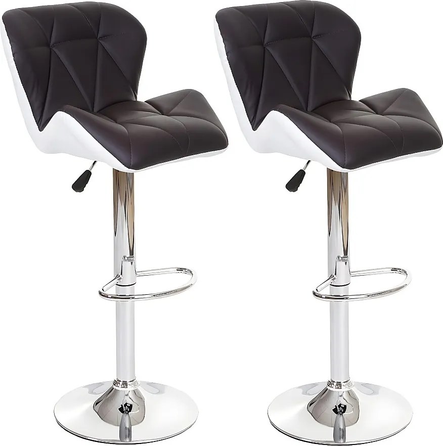 Stołek barowy MCW-A92 (zestaw 2 szt.),  brązowy