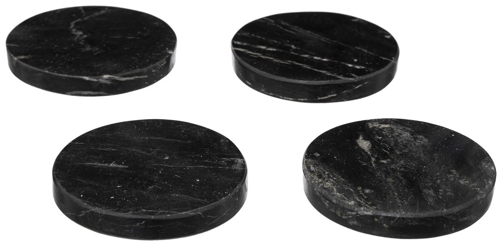 Podkładki pod kubki MARBLE, Ø 10 cm, 4 sztuki