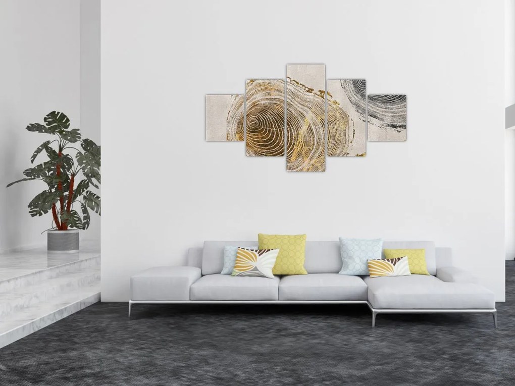 Obraz - Abstrakcja pnia (125x70 cm)