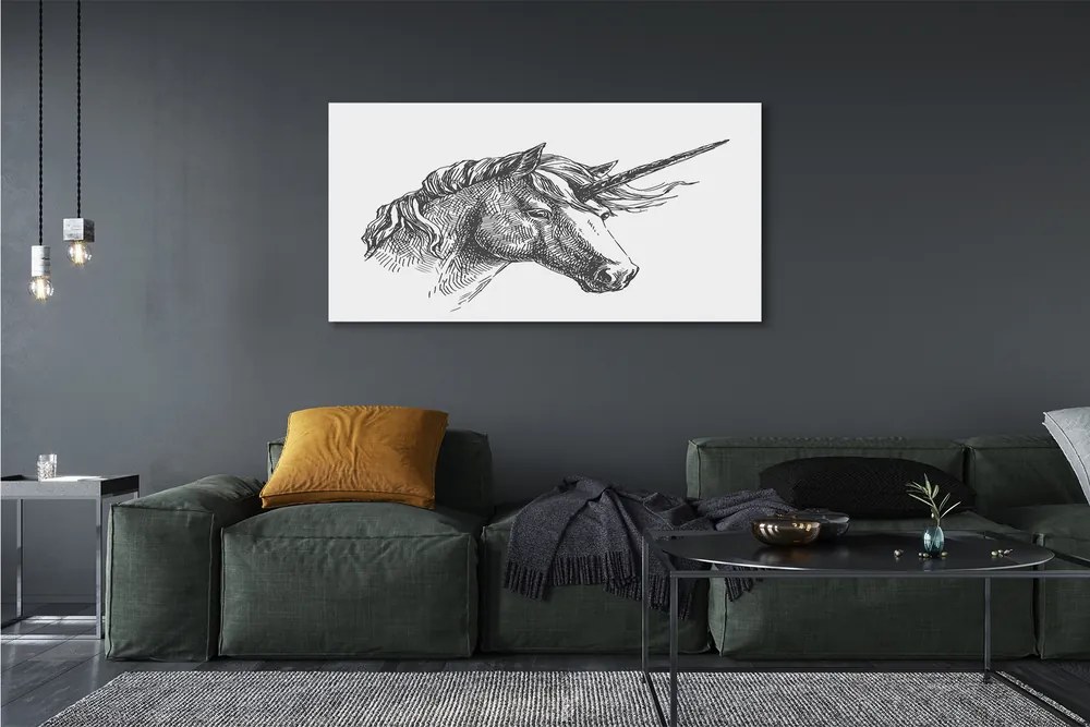 Zdjęcie na płótnie Rysunkowy Jednorożec