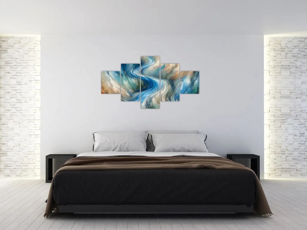 Obraz - Abstrakcyjny nurt (125x70 cm)