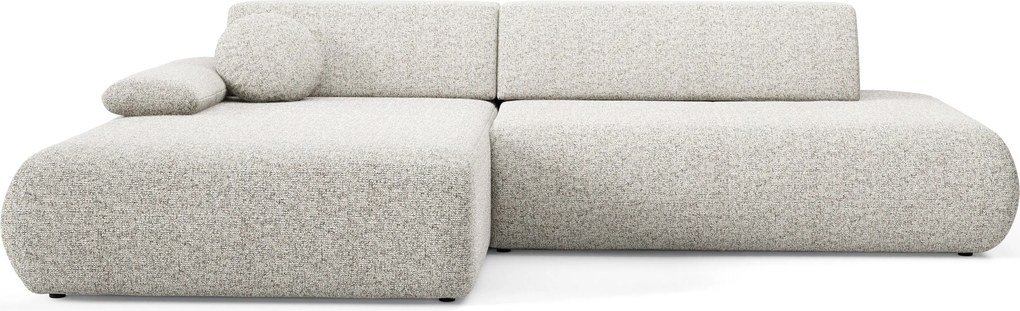 Masseno Narożnik DELTA z funkcją spania i pojemnikiem na pościel Narozniki L, Rozkładana sofa - Jasnoszary, PUENTE 09